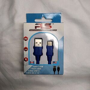 PLS Type-C USB 7 FOOT CABLE Blue